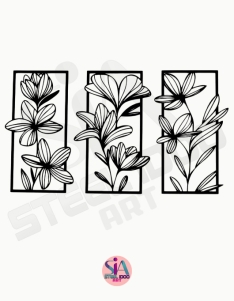 لوحة الزهور الثلاثية من ثلاث قطع ... Code 5503