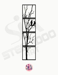 لوحة شجرة البرج من اربع قطع ... Code 5508