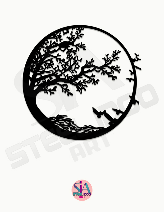 لوحة شجرة الغروب ... Code 3305