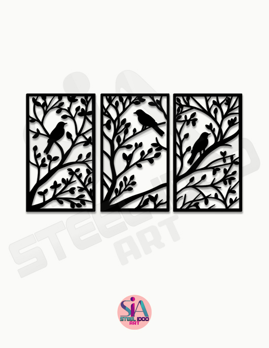 لوحة عصافير وأغصان ... Code 5501