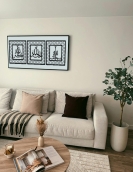 لوحة سبحان الله والحمد الله من ثلاث قطع ... Code 1116