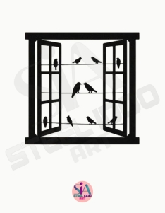 لوحة عصافير الصباح ... Code 5506