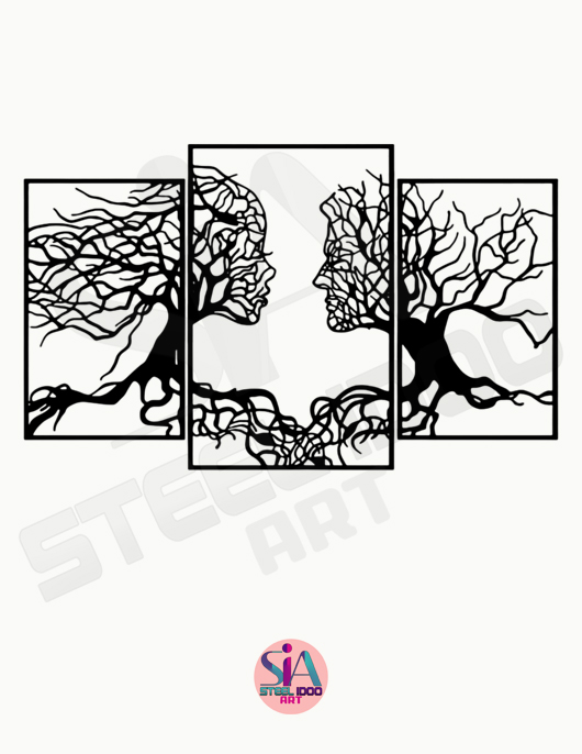 لوحة العاشقان وسط الأغصان ... Code 3309