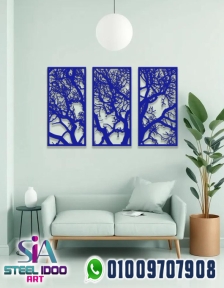 لوحة فنية باغصان الشجر مكونة من (3) تابلوه