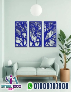 لوحة فنية باغصان الشجر مكونة من (3) تابلوه