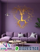 لوحة فنية تجريدية لوجهين بشكل قلب