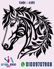 لوحة فنية لوجه حصان