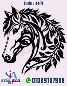 لوحة فنية لوجه حصان