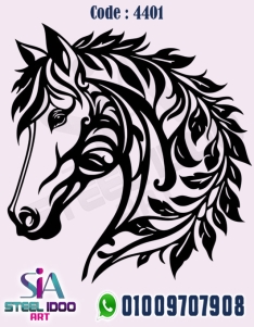 لوحة فنية لوجه حصان