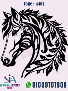 لوحة فنية لوجه حصان
