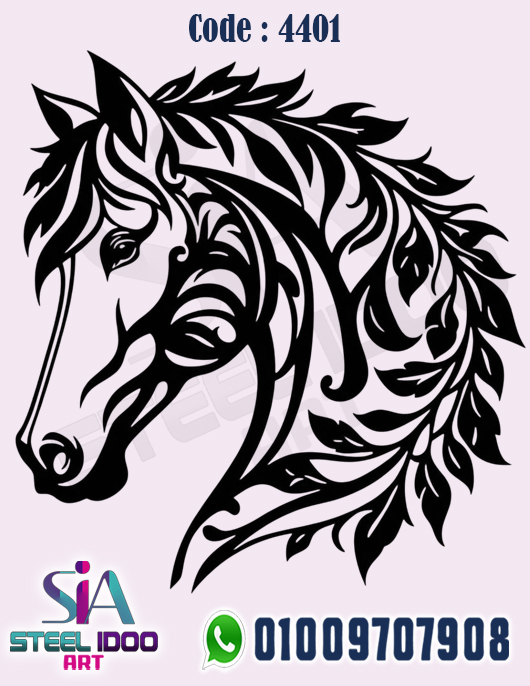 لوحة فنية لوجه حصان